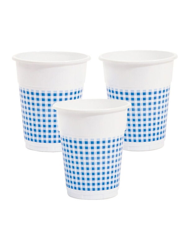 25 Trinkbecher weiß/blau 350ml