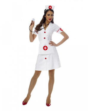 3-tlg. Krankenschwester Kostüm L