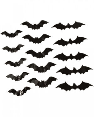3D Fledermaus Wandsticker 15 St.
