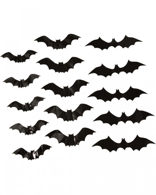 3D Fledermaus Wandsticker 15 St.