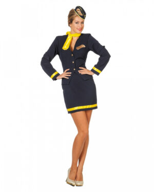 4-tlg. Stewardess Kostüm 46