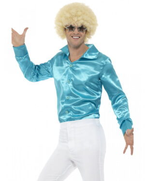 60s Disco Hemd blau M