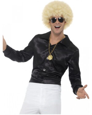 60s Disco Hemd schwarz M