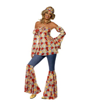70er Vintage Hippie Girl Kostüm M 40-42