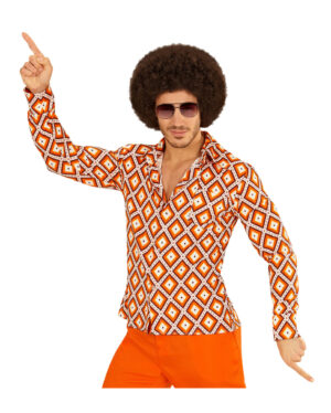 70s Groovy Kostüm Hemd Rhombus XXL