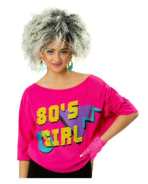 80's Girl Damen T-Shirt mit Fledermausärmeln XL