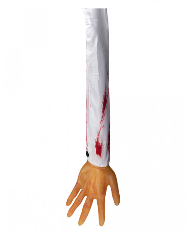 Abgetrennter Arm mit Hemdfetzen