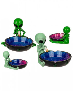 Aschenbecher Alien mit Joint