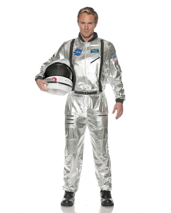 Astronauten Herrenkostüm silber XL-XXL 54-56