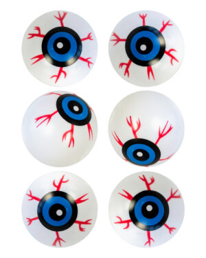 Augäpfel mit Blauen Augen aus Kunststoff 6 Stück