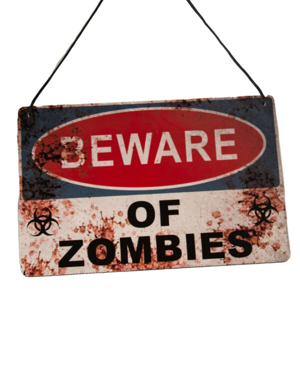 "Beware of Zombies" Warnschild 29cm