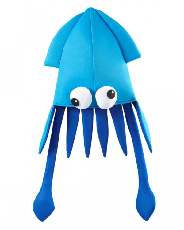 Blauer Tintenfisch als Partyhut