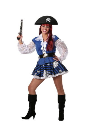 Blaues Piratenbraut Kostüm Plus Size XXL /46