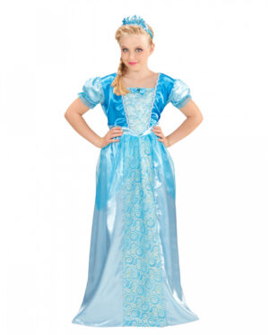 Blaues Schneeprinzessin Kinderkostüm L/158