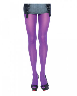 Blickdichte Nylon Strumpfhose Lila