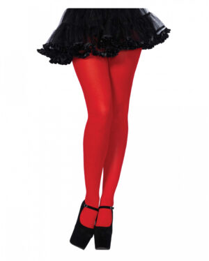 Blickdichte Nylon Strumphose Rot