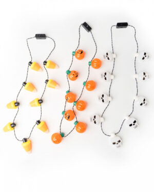 Blinkende Halloween Halskette verschiedene Motive