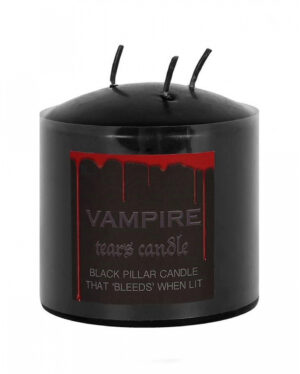 Blutende Schwarze Vampir Stumpenkerze 7