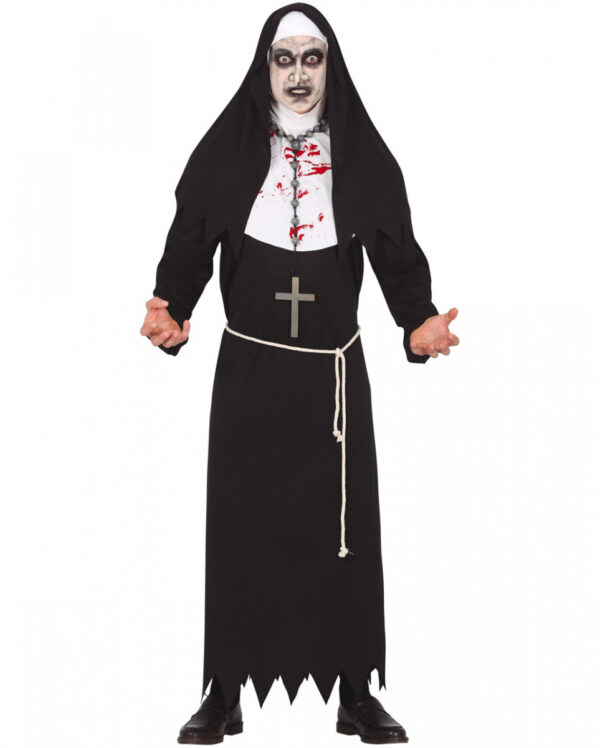 Blutige Zombie Nonne Herren Kostüm XL