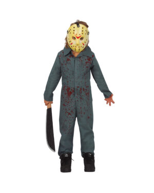 Blutiges Killer Psycho Kinderkostüm mit Maske XL / 10-12 Jahre