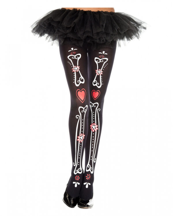 Bone & Heart Strumpfhose