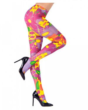 Bunte Flowerpower Hippie Strumpfhose