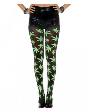 Cannabisblatt Strumpfhose