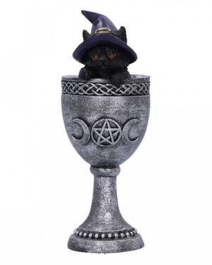 Coven Cup Hexenkatze mit Silber Kelch 15