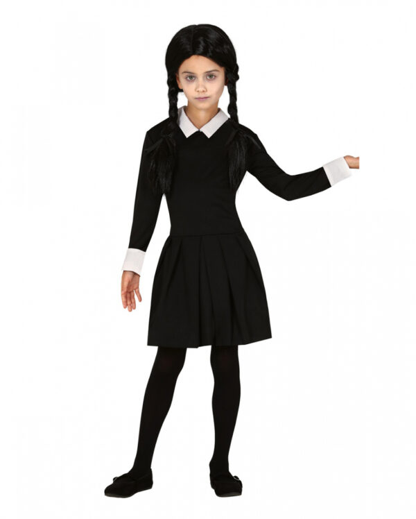 Dark Girl Kinder Kostüm Kleid Schwarz XL