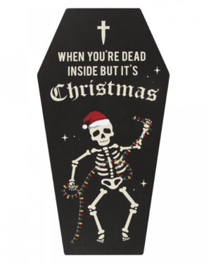 "Dead Inside Coffin" Cryptmas Sarg Wandbild