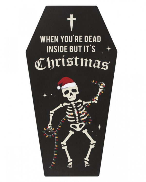 "Dead Inside Coffin" Cryptmas Sarg Wandbild