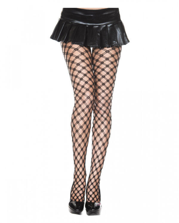 Diamantnetz Strumpfhose schwarz
