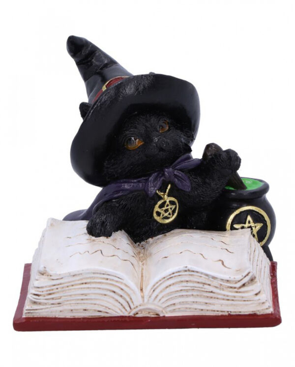 Familiar's Brew Katzenfigur mit Hexenkessel 8