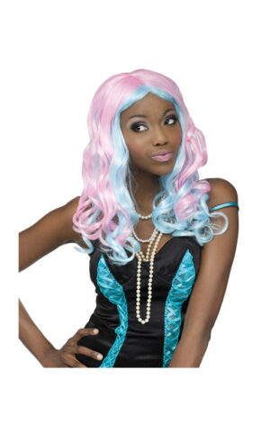 Fantasy Cosplay Perücke Pink-Blau