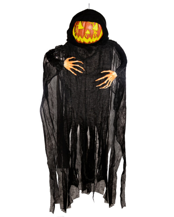 Flackerndes Kürbis Phantom Hängefigur 153cm