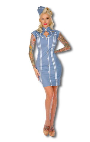 Flieger Kleid hellblau XL / 42