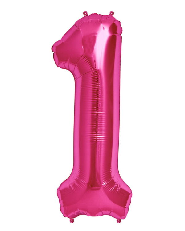 Folienballon Zahl 1 Pink