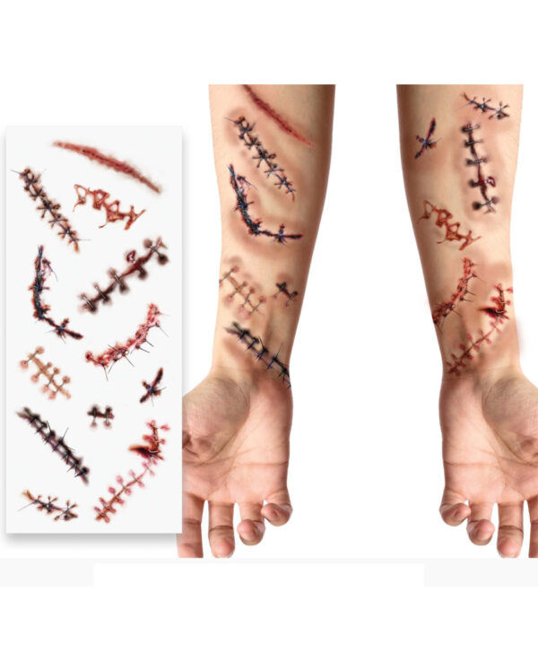 Genähte Narben Tattoos