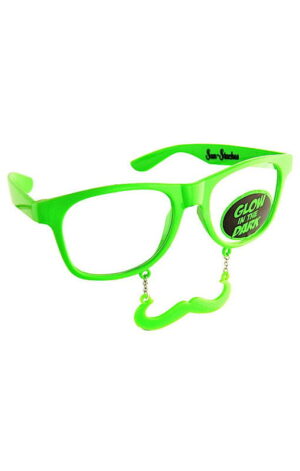 Glow in the Dark Partybrille mit Bart
