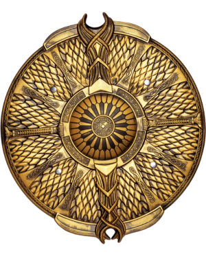 Goldenes Krieger Schild 52cm