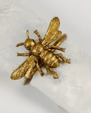 Goldfarbene Biene Serviettenring