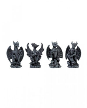 Gothic Drachen stehend 4er Set