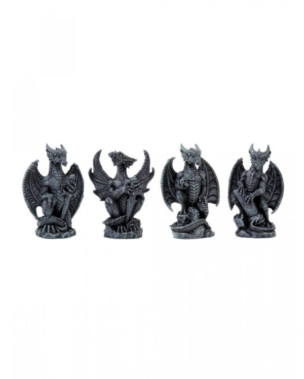 Gothic Drachen stehend 4er Set