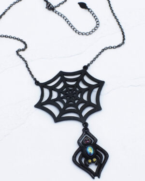Gothic Kette Spinne mit Netz