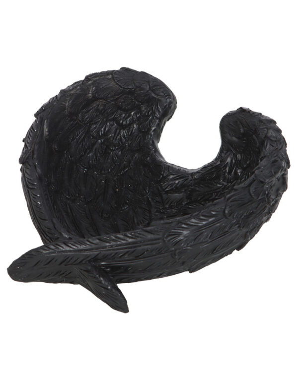Gothic Schmuckteller mit Rabenfedern 11cm Ø