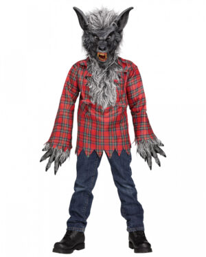 Grauer Werwolf Kinderkostüm L