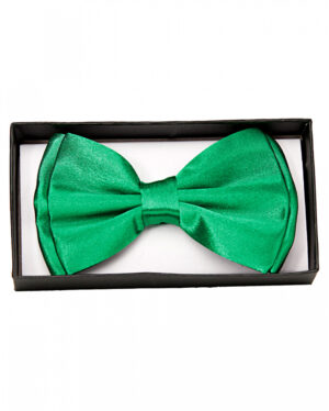 Grüne Satin Fliege Deluxe