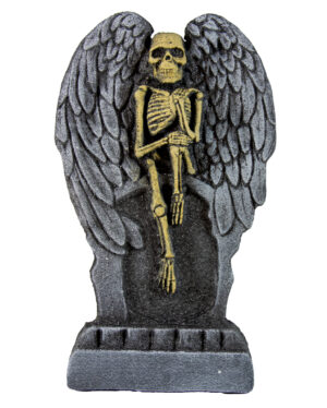 Halloween Grabstein mit Skelett Engel 53cm