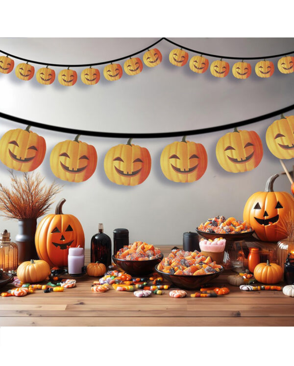 Halloween Kürbis Girlande 3m