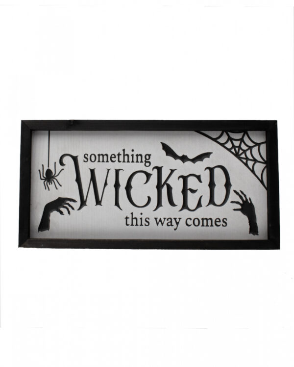 Halloween Wandbild "Something Wicked this Way comes" 40cm